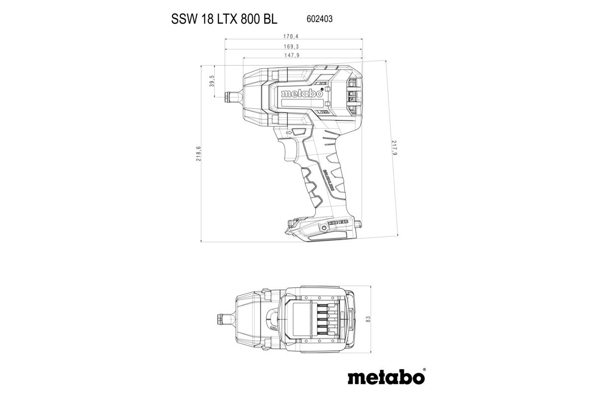 Metabo SSW 18 LT 300 BL Akülü Somun Sıkma görsel 2